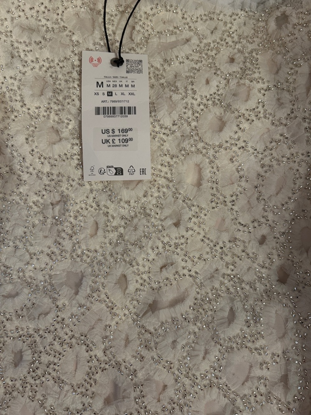 ZARA BEADED MIDI JEWEL SKIRT EMBROIDERED. - Picture 13 of 13